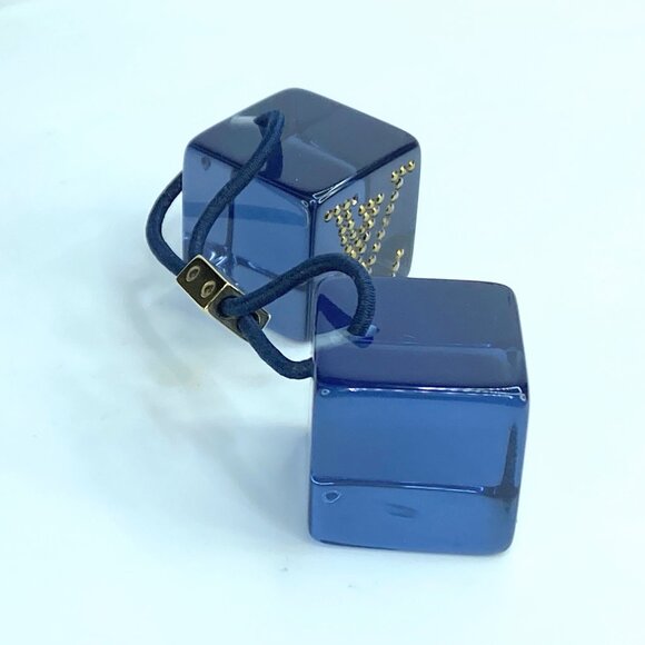 Louis Vuitton Monogram Hair Cubes Rhinestone GS59